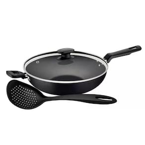 Wok Com Cabo Loreto Alumínio Antiaderente 3,3l Grafite Com Espumadeira Tramontina
