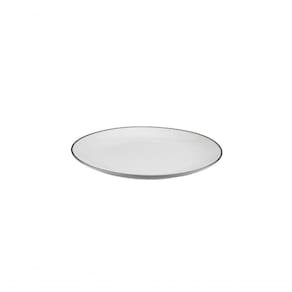 Prato De Sobremesa Em Porcelana Legacy Silver 19cm L’hermitage Branco
