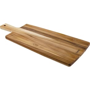 Fsc Tábua Retangular Para Pão Tramontina Kitchen Em Madeira Teca Com Cabo 48x19 Cm