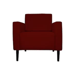 Poltrona Decorativa Leticia Slim Veludo Bordô - Montanaris Decor
