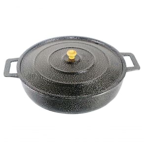Frigideira Panela Alça De Alumínio Craqueada 30Cm Preto