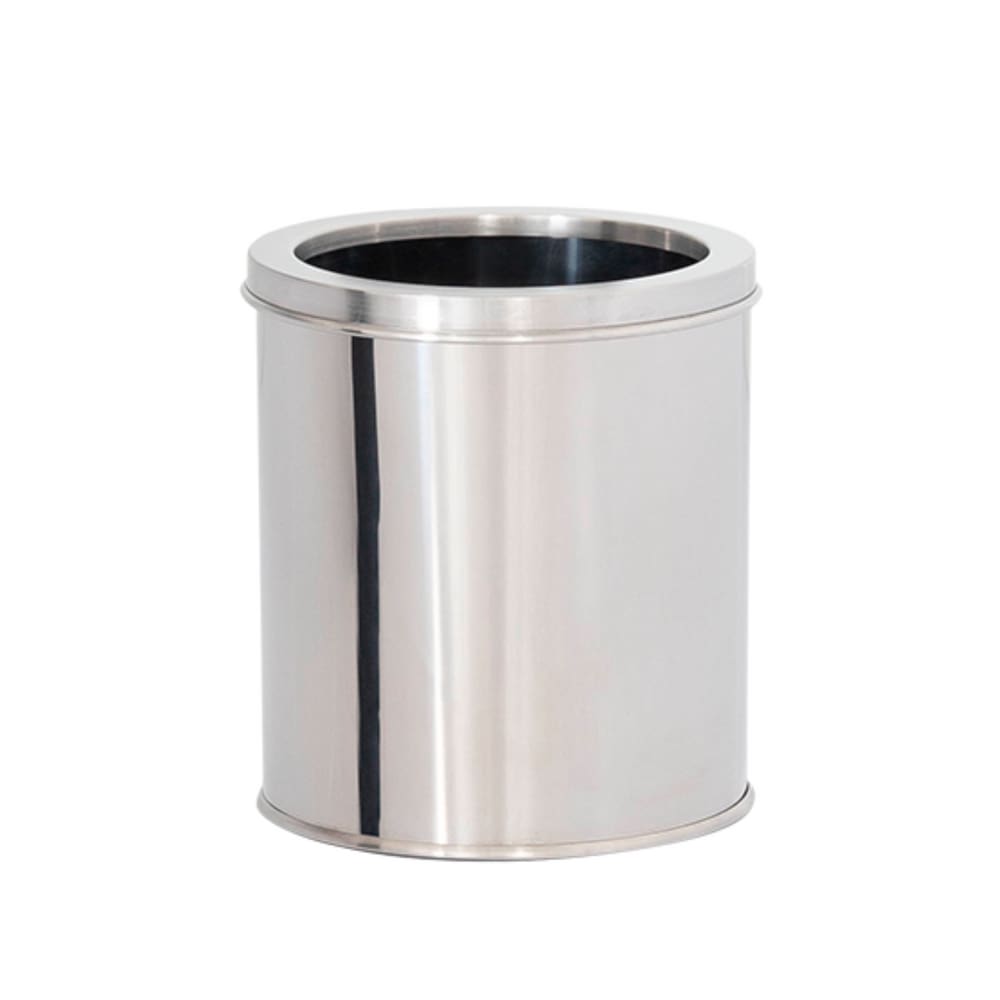 Lixeira em Aço Inox 10L Aro Redonda