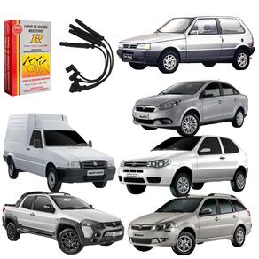 Jogo Cabo Vela Ignição Fiat Uno Mille 1.0 2002 A 2013 Ngk