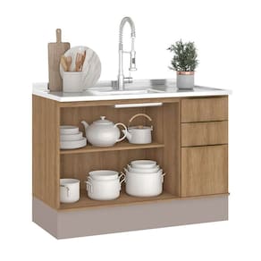 balcão de cozinha sem tampo deseo 2 pt 3 gv e 120 cm