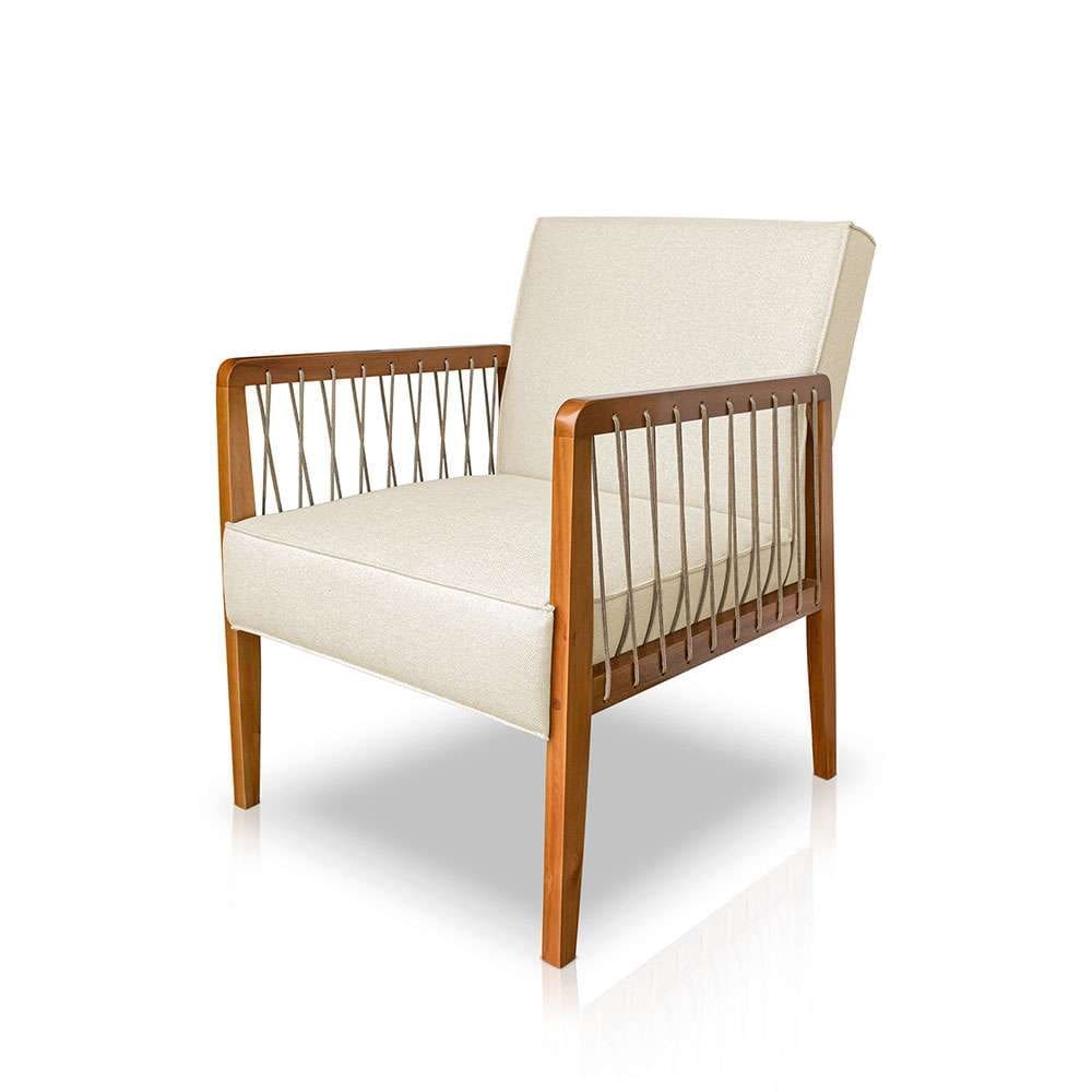 poltrona kira linho off white