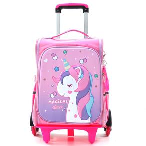 Mochilinha Infantil Unicornio Viagem Com Rodas Tripla