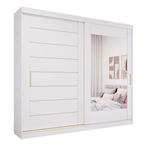 guarda-roupa casal com espelho florença sem pés 2 pt 8 gv branco