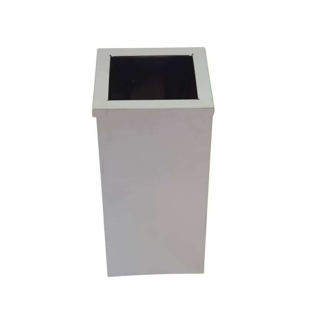 Lixeira em Aço Inox 15L Aro Quadrada