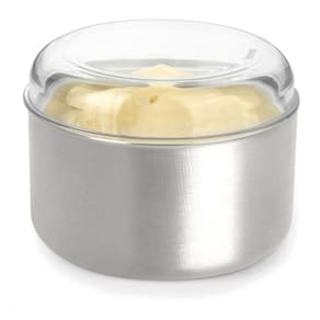 Manteigueira Margarineira Pop 350 Gr Aço Inox Tampa Acrilico Forma