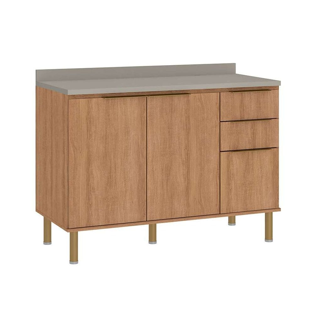 balcão de cozinha com tampo deseo 2 pt 3 gv e 120 cm