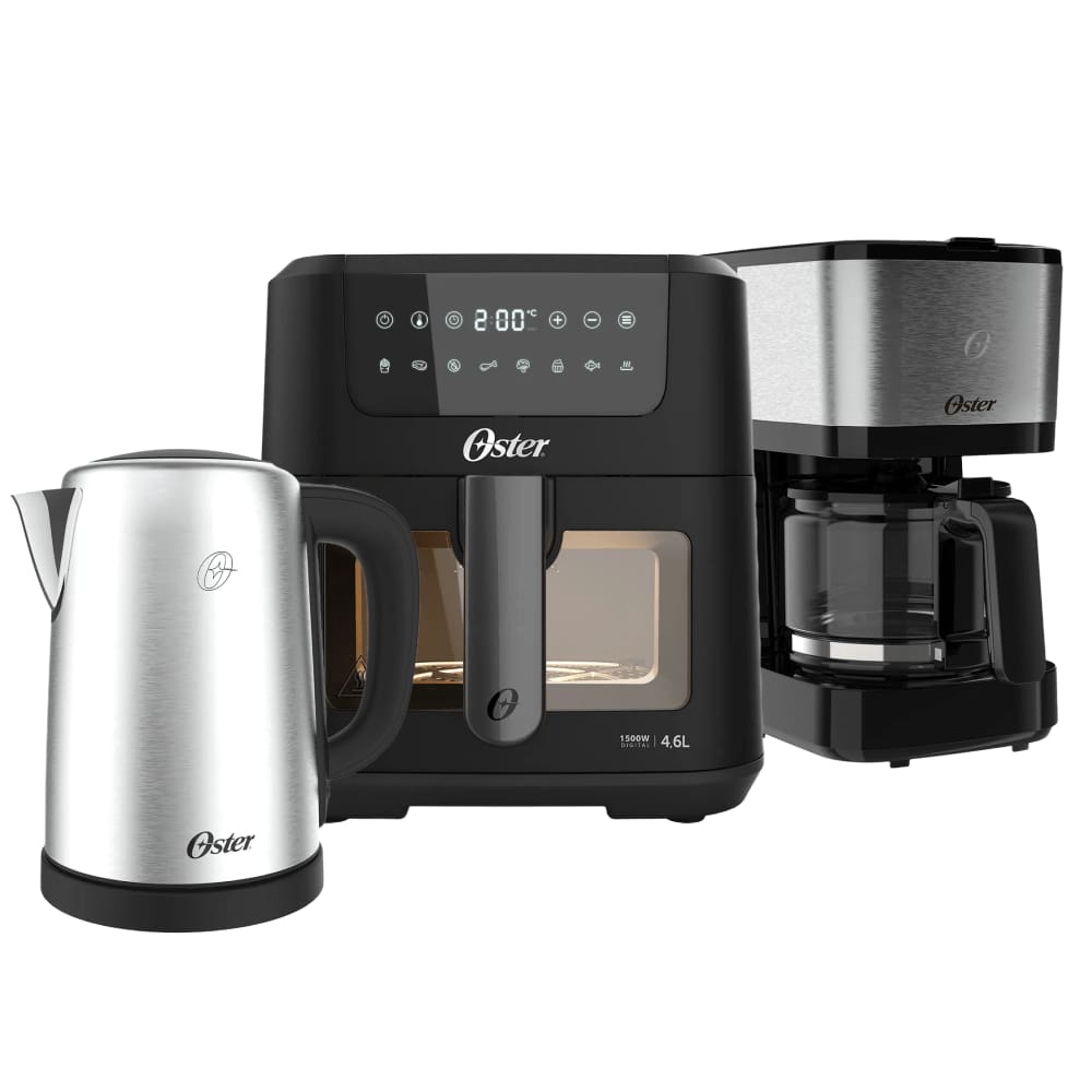 Kit Trio Oster - Fritadeira Clear - Chaleira - Cafeteira