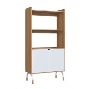 armário de escritório flexus com nicho 2 pt hanover e branco