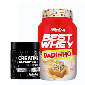 Best Whey (900g) Atlhetica Nutrition - Dadinho + Creatina 100% Pure - Pro Series (300g) Atlhetica Nutrition