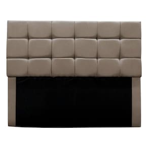 Cabeceira Cama Box Queen 160 Cm Bianca Suede Bege Escuro
