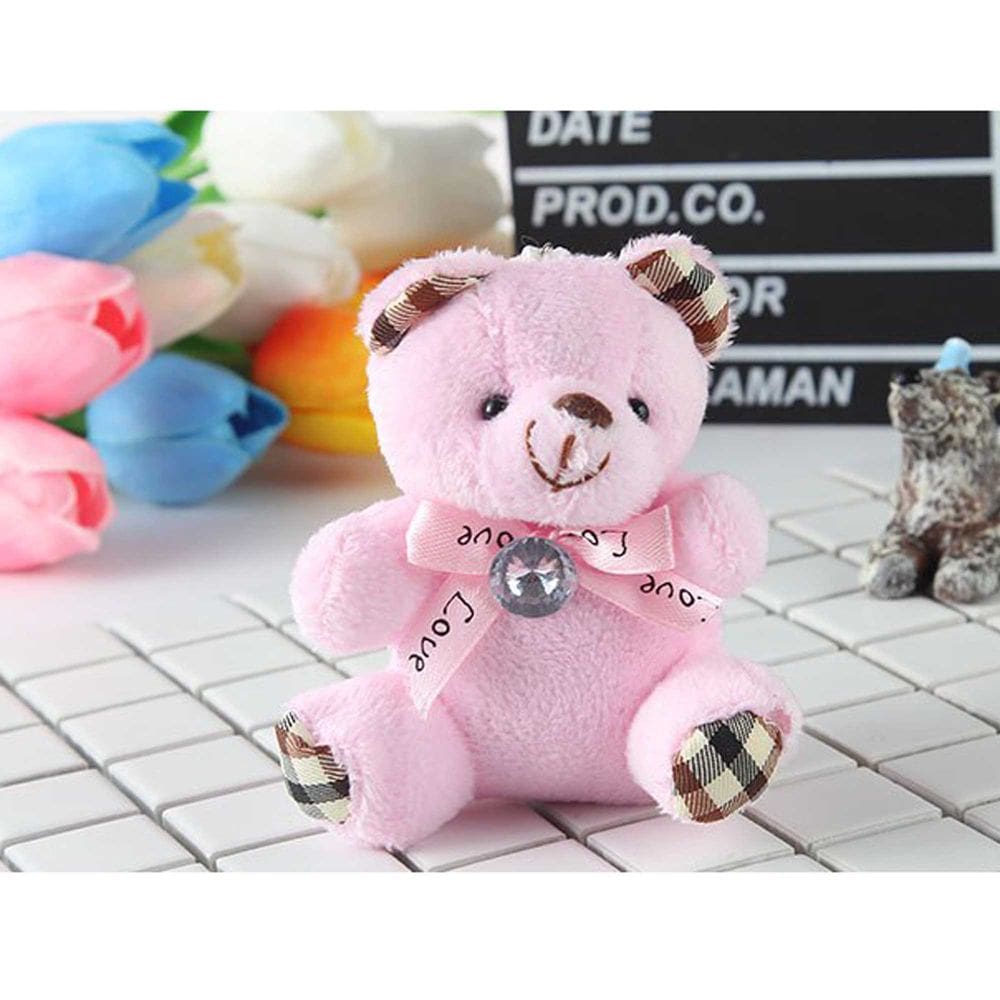 Chaveiro De Pelúcia Ursinho Xadrez