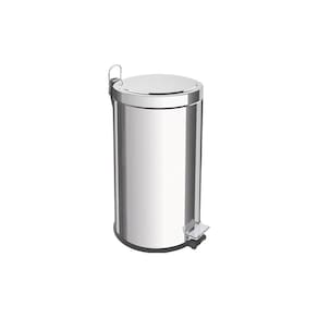 Lixeira Inox Com Pedal Brasil Com Acabamento Polido E Balde Interno Removível 20 L