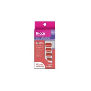 Unha Postiça Folhagem Outono Ricca