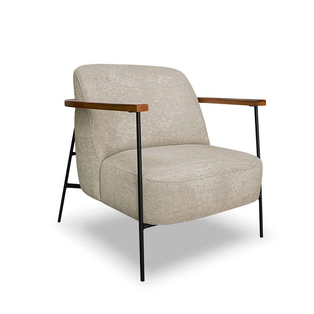 poltrona ellie linho bouclé bege