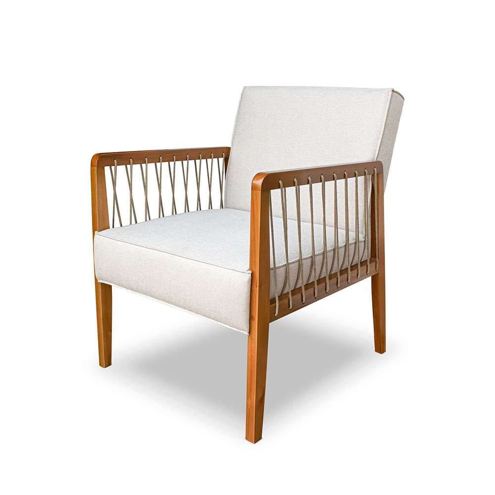 poltrona kira linho cinza claro