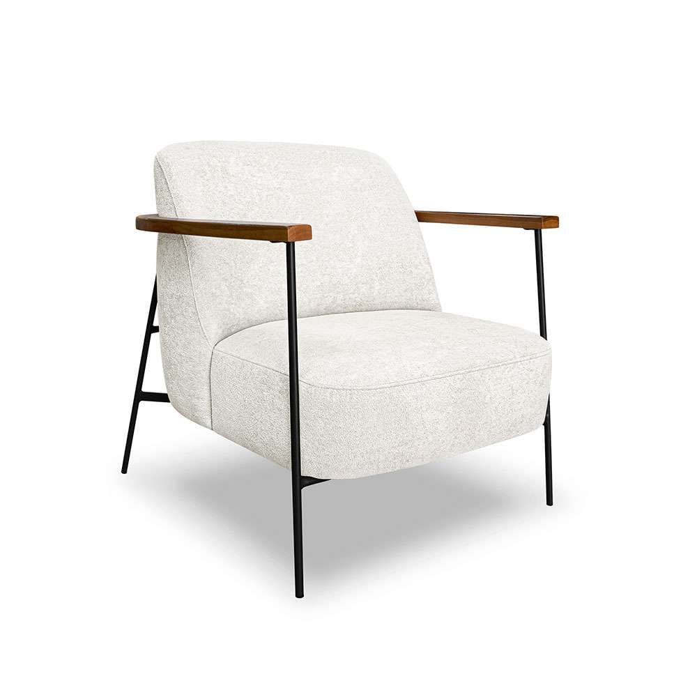 poltrona ellie linho bouclé off white