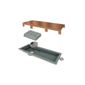 Ralo Linear Elleve Tiny 2920 25Cm Com Tampa Red Gold