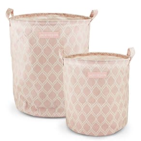 Conjunto De Cesto Para Roupa M E G Rosa - Listrada