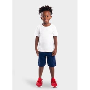 Camiseta Básica Infantil Menino Em Malha Brandili Branco