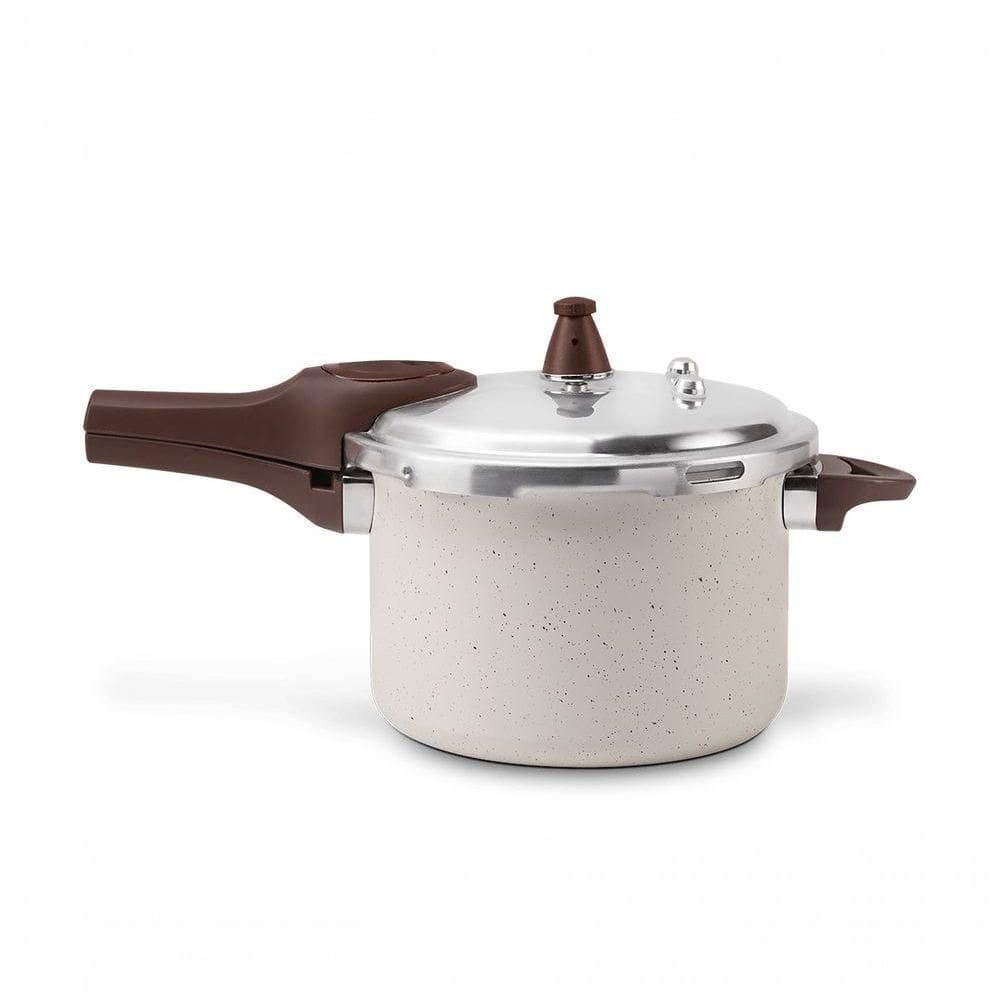 Panela De Pressão Ceramic Life Pressure Com Indução 4,2l - Brinox 20 X 14,5cm 4,2 L Vanilla