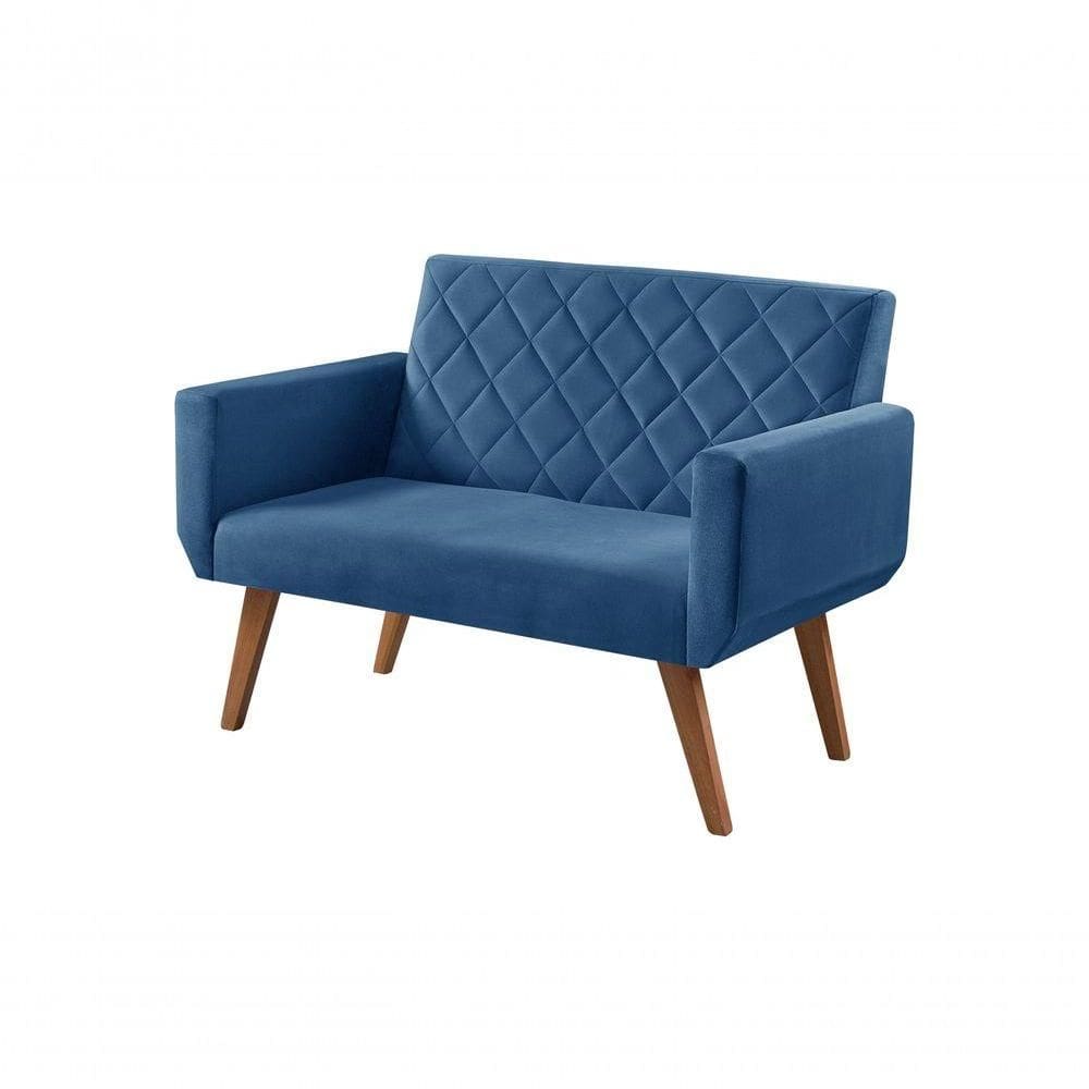Poltrona Namoradeira 2 Lugares Anabelle Unidecor Azul Bic