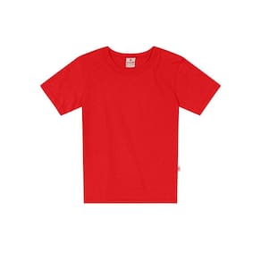 Camiseta Básica Infantil Menino Em Malha Brandili Vermelho