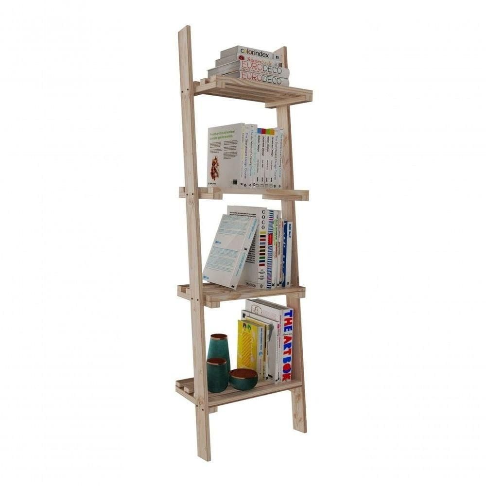 Armário P/ Cozinha Escada Com 4 Prateleiras Pinus