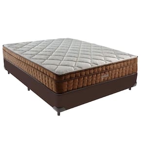 Cama Box Casal E Colchão Ortopédico Anjos Star Molas Cor:marrom