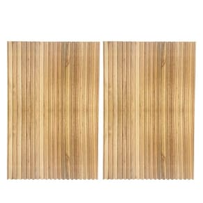 Cabeceira Esmeralda Madeira Maciça Ripada 150 X 200cm Para Cama Queen Size Marrom