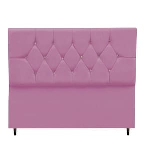 Cabeceira Cama Estofada Box Queen 160 Cm Geovana Suede Rosa