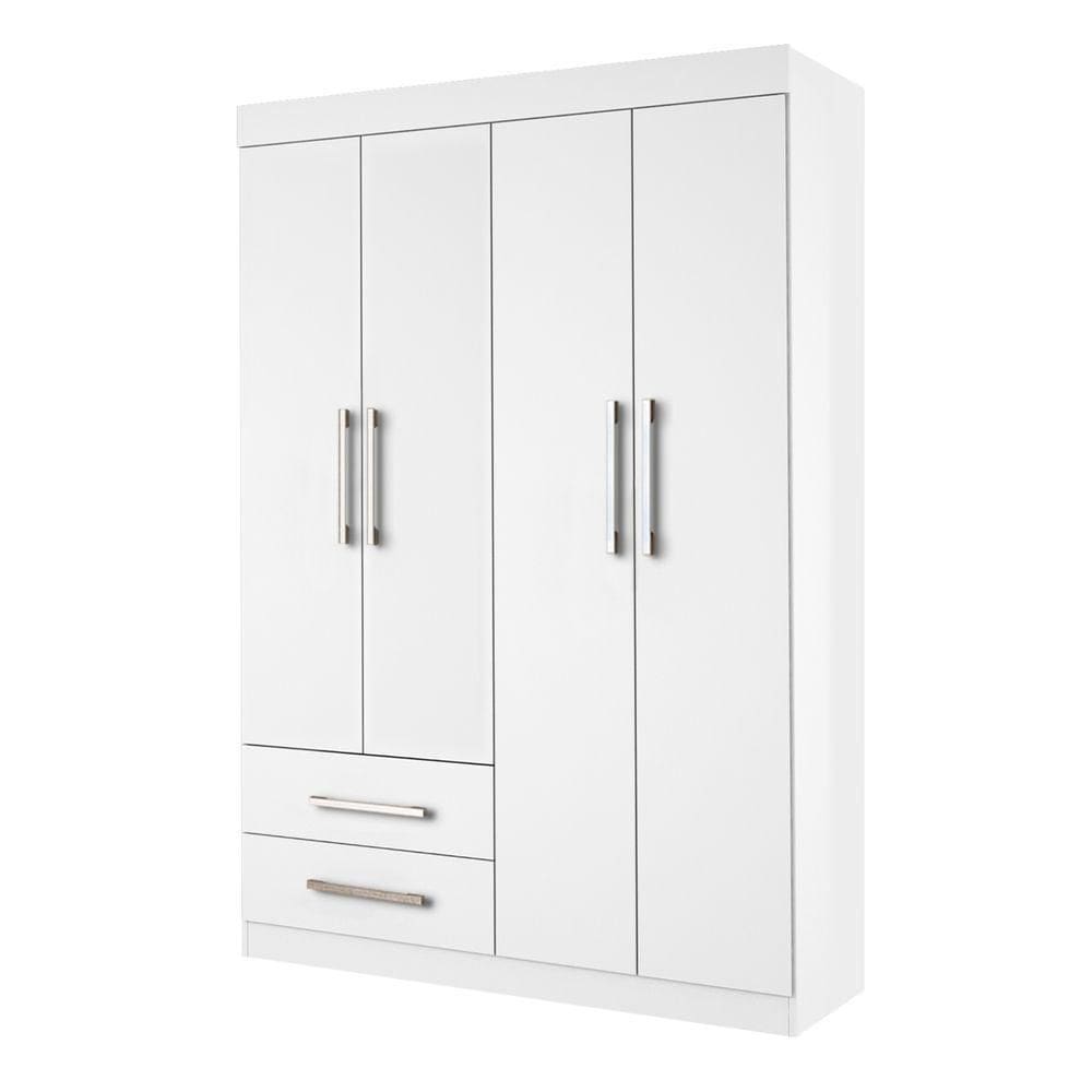 Guarda Roupa Solteiro 4 Portas 2 Gavetas Madri Minastex