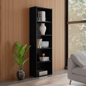 Estante Livreiro Multiuso Luiza 4 Prateleiras Luiza Preto - Ajl