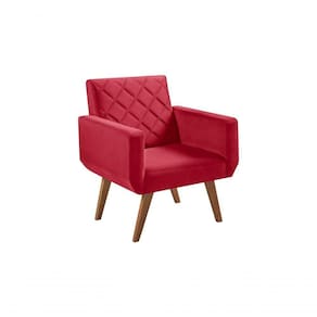 Poltrona 1 Lugar Braço Anabelle Unidecor Vermelho