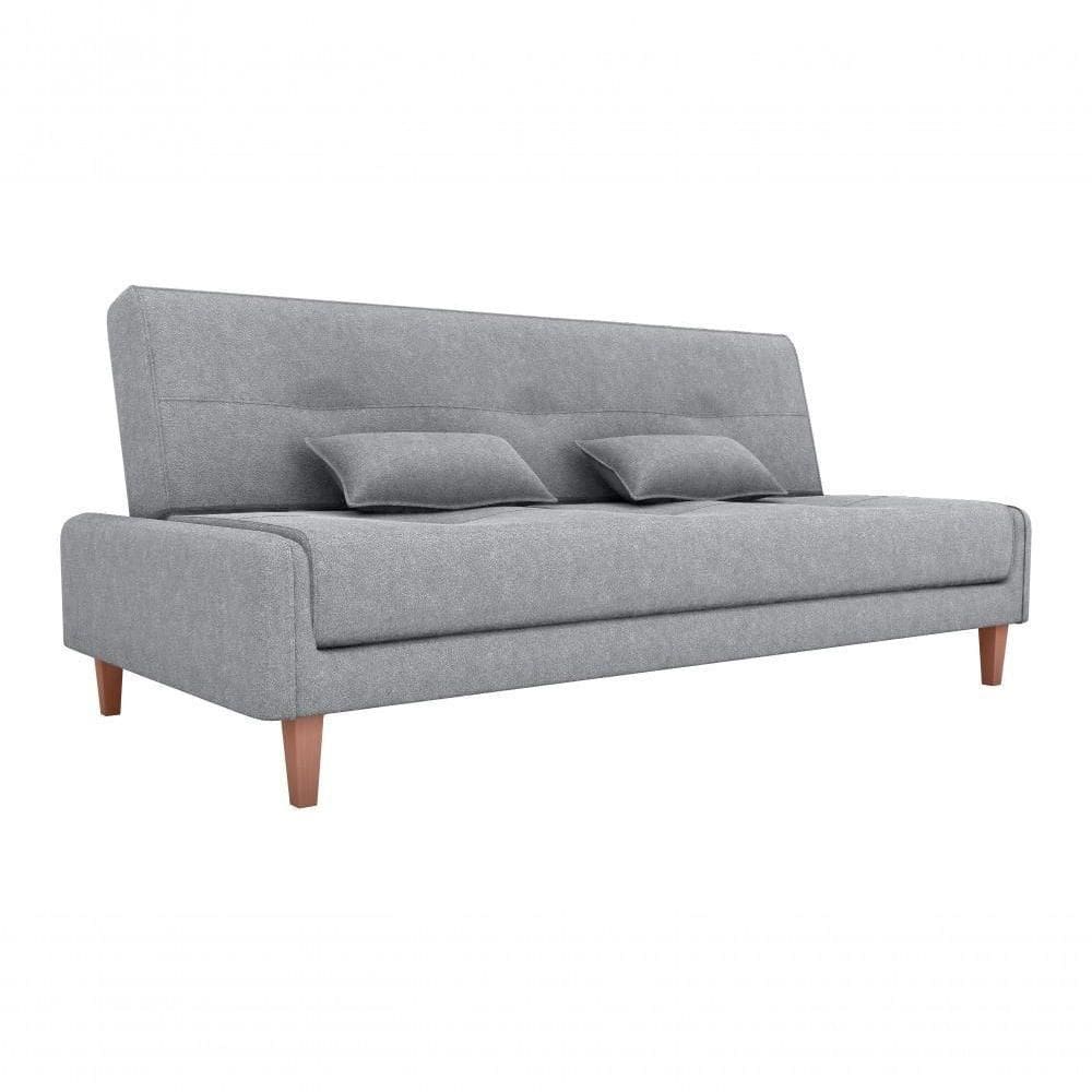 Sofá Cama Blanca 3 Lugares Sala Premium Boucle Cinza Matrix