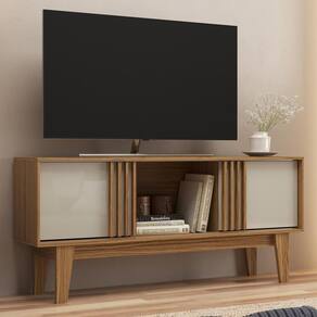 Rack 2 Portas De Correr Rk2200 Naturalle Cristalo Decibal Naturalle
