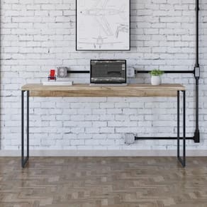 Mesa Dynamica 150x50x75cm Carvalho - Est.preta Carvalho - Est.preta