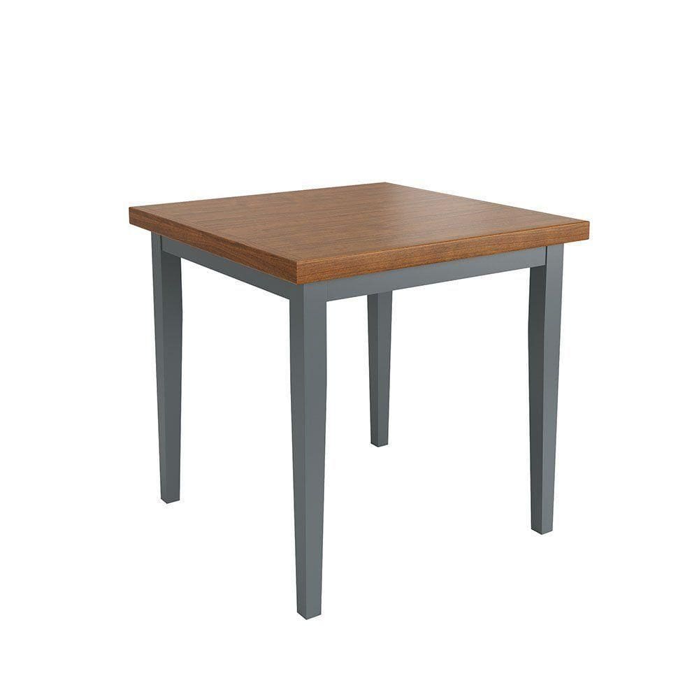Mesa Colors Em Madeira Maciça Quadrada 4 Lugares - 80 X 80cm Cinza