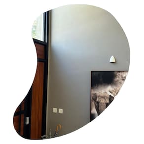 Espelho Orgânico 70x50 Lapidado Moderno Decorativo C/suporte