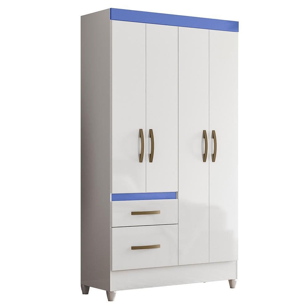 Guarda Roupa Solteiro Madri 4 Portas e 2 Gavetas - Moval