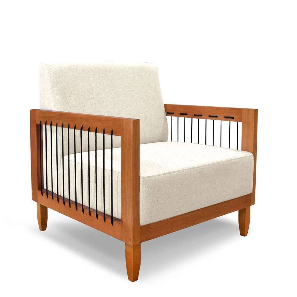 poltrona elisabeth linho l e madeira