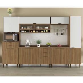 cozinha completa paris 13 pt 5 gv nogal e branca