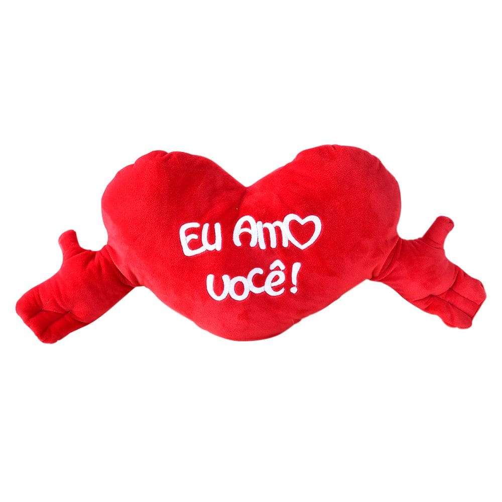 Almofada De Coração Grande De Poliéster Decoração Fofa Eu Amo Você