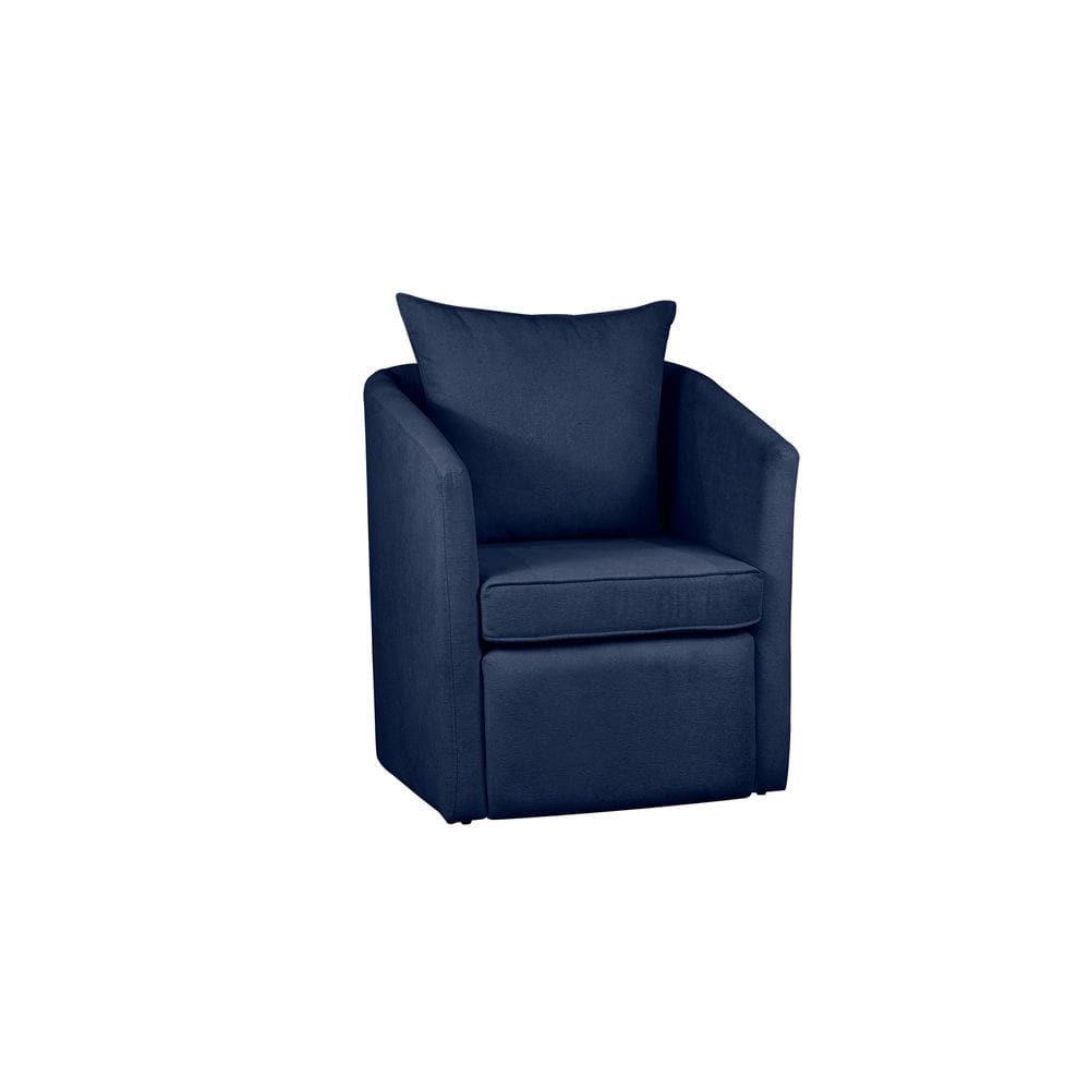 Poltrona Decorativa Manuela Boucle Azul Marinho - Montanaris Decor