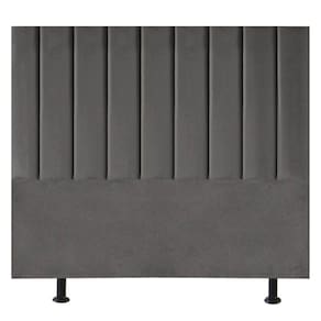 Cabeceira Estofada De Cama Casal Queen 160 Cm Karla Corino Cor:cinza