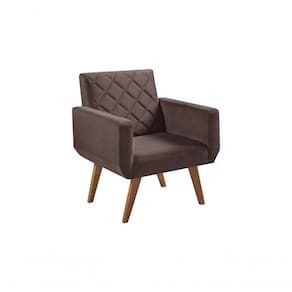 Poltrona 1 Lugar Braço Anabelle Unidecor Marrom