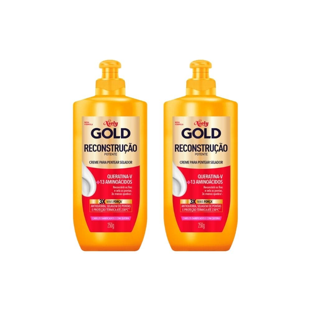 Creme Pentear Niely Gold 250g Queratina Reconstr Poten - 2un